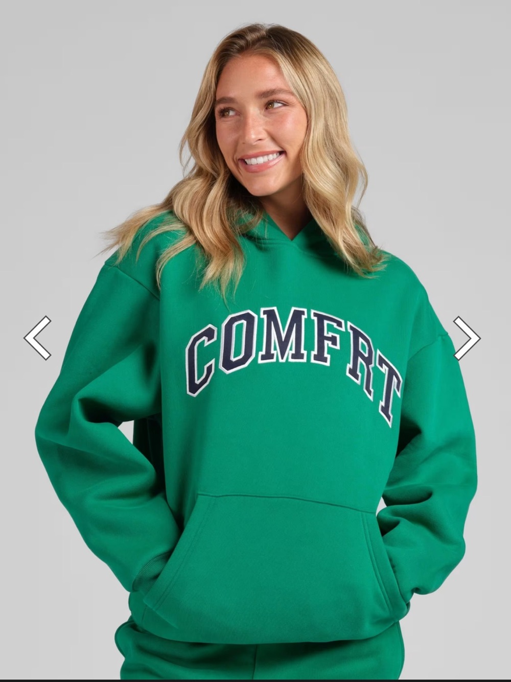 Varsity Hoodie Mega in Viridis Green